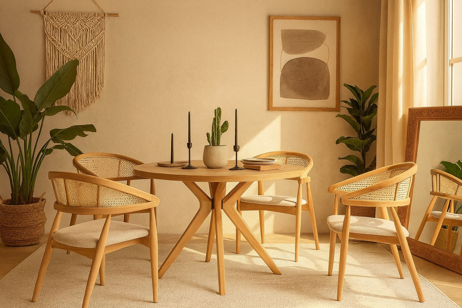 Notilda 4 Kişilik Masa Takımı