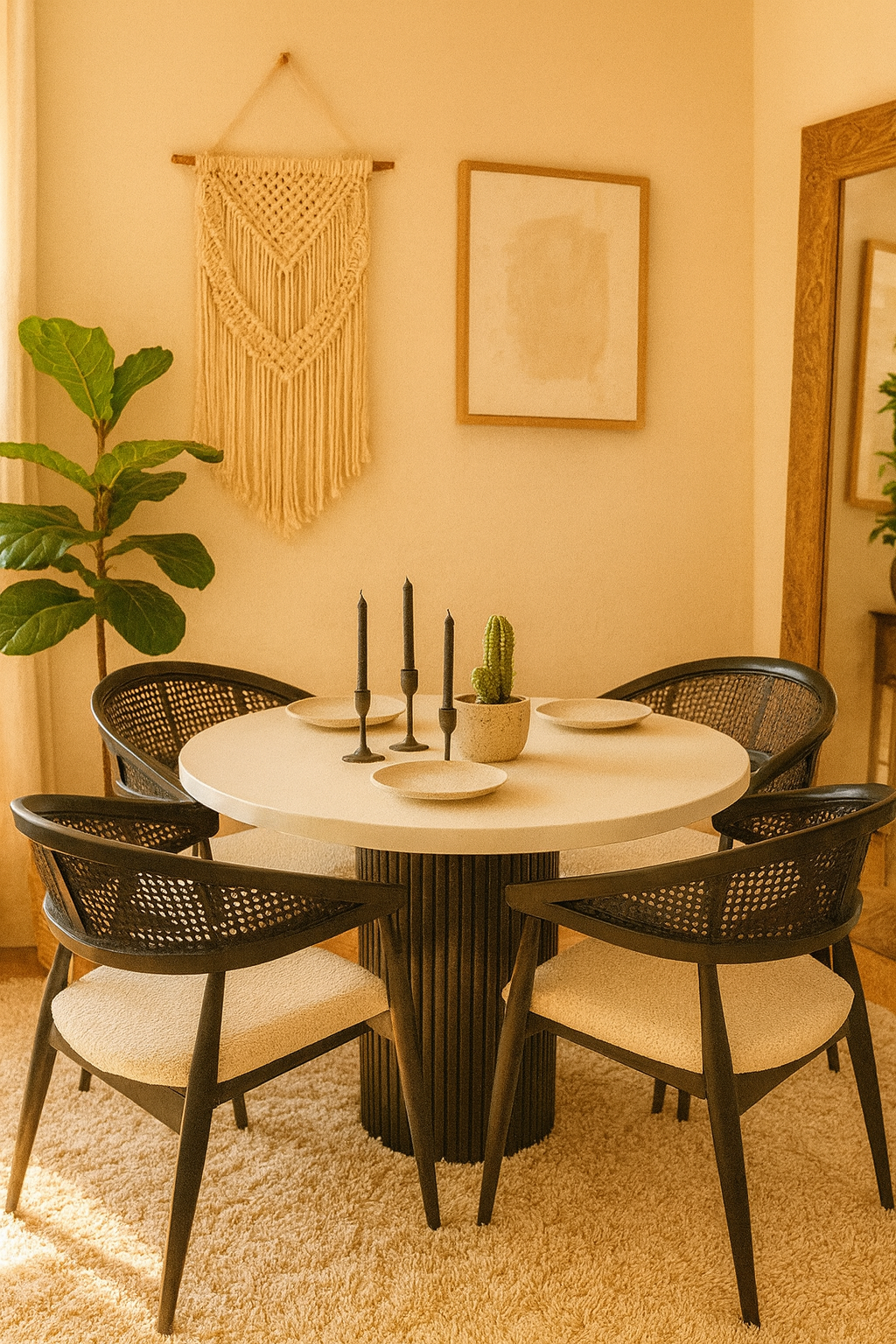 Gazzino 4 Kişilik Masa Takımı