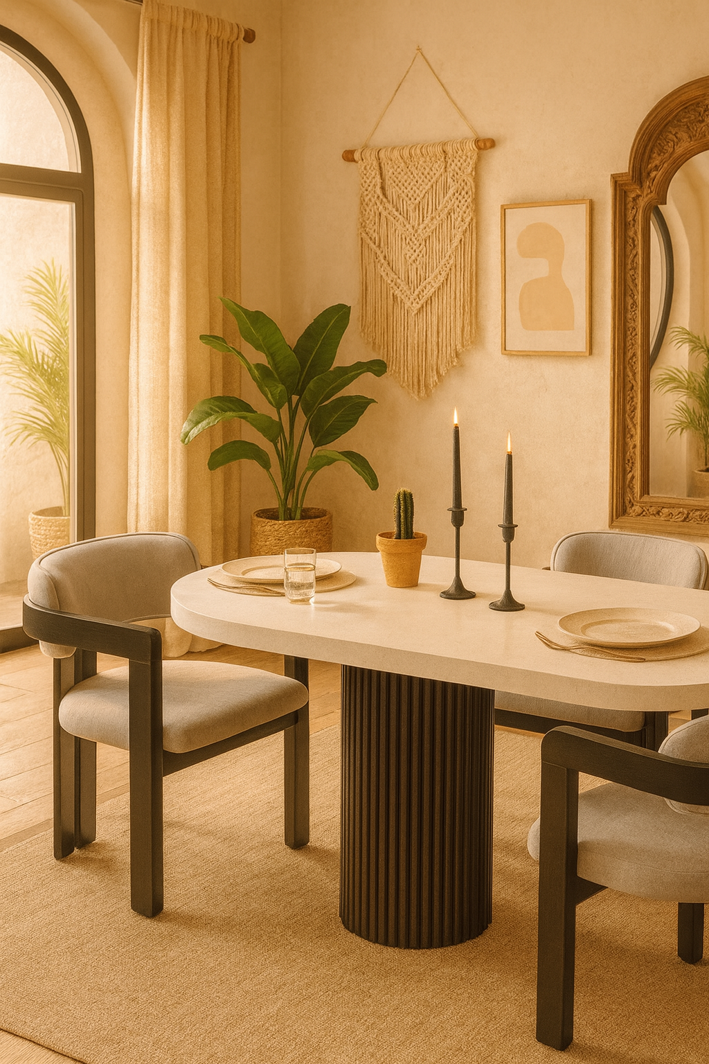 Micheel 6 Kişilik Masa Takımı